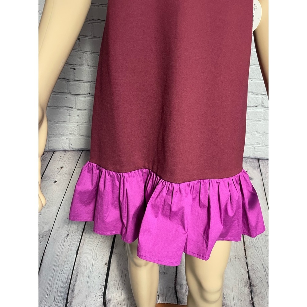 NWT New $235 Staud Diam Colorblock High-Neck Ruffle Dress Size XS - Picture 9 of 15